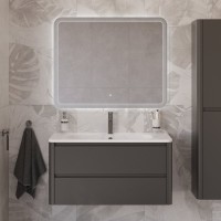 Мебель для ванной комнаты Cezares Relax 100 оружейная сталь, раковина Cezares CZR-1000/480-LV-MR-NV