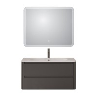 Мебель для ванной комнаты Cezares Relax 100 оружейная сталь, раковина Cezares CZR-1000/480-LV-MR-NV