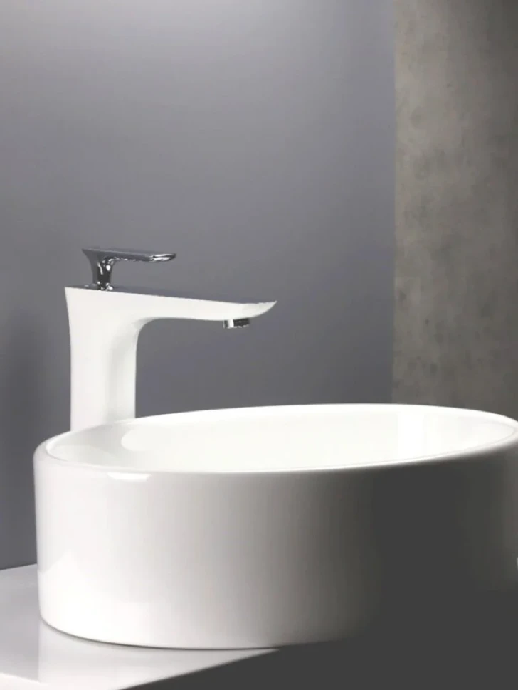 Смеситель для раковины AltroBagno Aperto 010206 BiCr белый, хром