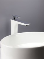 Смеситель для раковины AltroBagno Aperto 010206 BiCr белый, хром