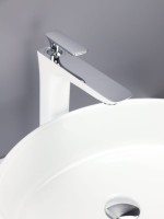 Смеситель для раковины AltroBagno Aperto 010206 BiCr белый, хром