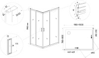 Душевой уголок Veconi Rovigo RV-10 100x80