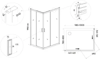 Душевой уголок Veconi Rovigo RV-10 100x80 Душевой уголок Veconi Rovigo RV-10 100x80