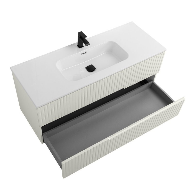 Мебель для ванной комнаты Cezares Duet 120 альпака брашированная, раковина Cezares CZR-8095-120