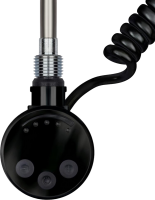 Полотенцесушитель электрический Secado Корсико Grado 100х50 105x55 см, подключение слева, черный матовый, лесенка