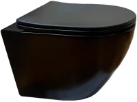 Унитаз подвесной Ceruttispa Sella Aria CT9160 безободковый, с микролифтом, черный