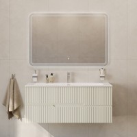 Тумба с раковиной Cezares Duet 120 альпака брашированная, раковина Cezares CZR-8073-120