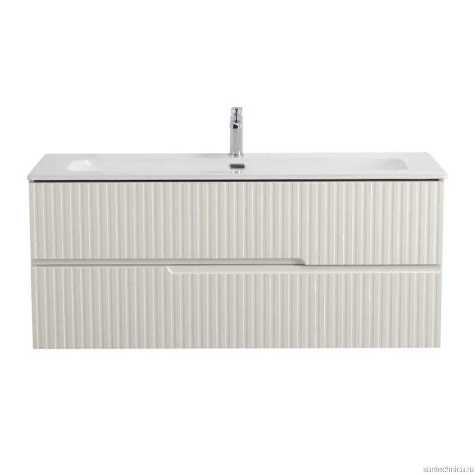 Тумба с раковиной Cezares Duet 120 альпака брашированная, раковина Cezares CZR-8073-120