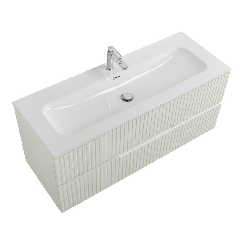 Тумба с раковиной Cezares Duet 120 альпака брашированная, раковина Cezares CZR-8073-120
