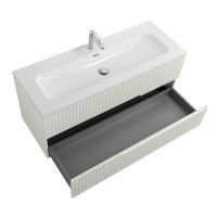 Тумба с раковиной Cezares Duet 120 альпака брашированная, раковина Cezares CZR-8073-120