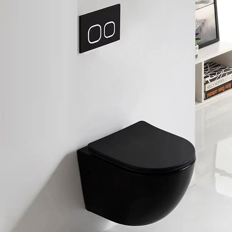 Унитаз подвесной Ceruttispa Ticino Aria 8918 MB безободковый, с микролифтом, черная матовая