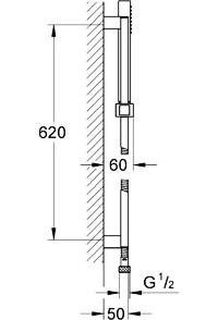 Душевой гарнитур Grohe Euphoria Cube Stick 27891000