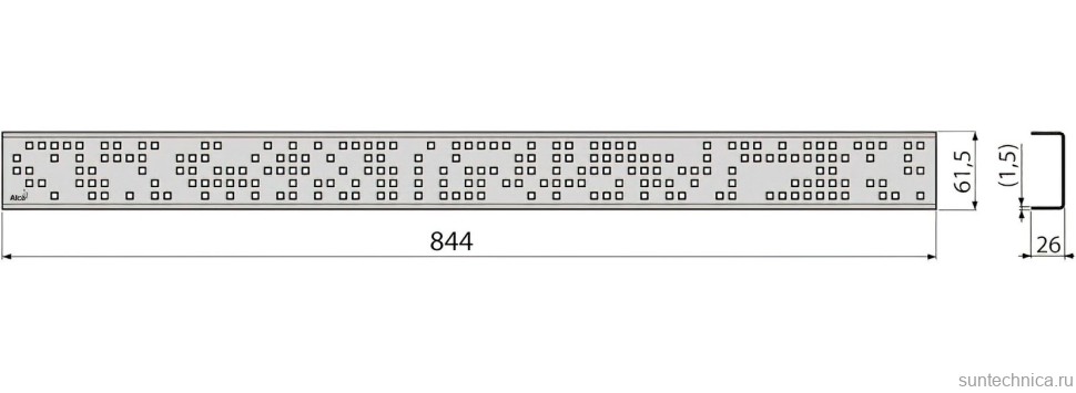 Душевой трап (лоток) AlcaPlast APZ23 -850 85 см