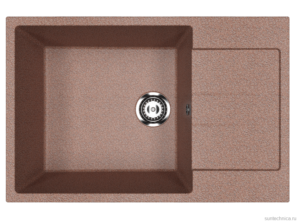 Мойка кухонная Ulgran U-602 307 терракот + дозатор U-02 терракот