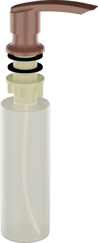 Мойка кухонная Ulgran U-602 307 терракот + дозатор U-02 терракот