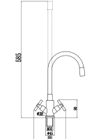 Смеситель для кухни Fmark FS8442H-04 с гибким изливом, черный