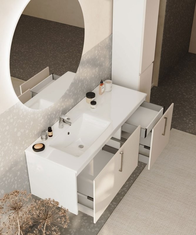 Тумба с раковиной Sanvit Рольф 120 белая, L