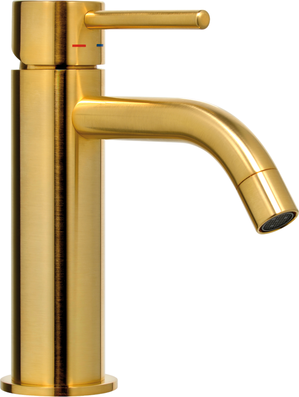 Смеситель для раковины Paffoni Light LIG071HGSP золото медовое