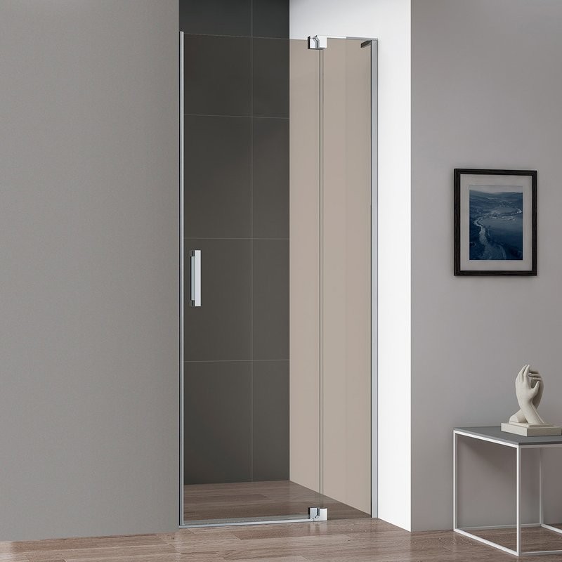 Душевая дверь в нишу Cezares Slider B 1 70/80 BR Cr профиль хром, стекло бронза