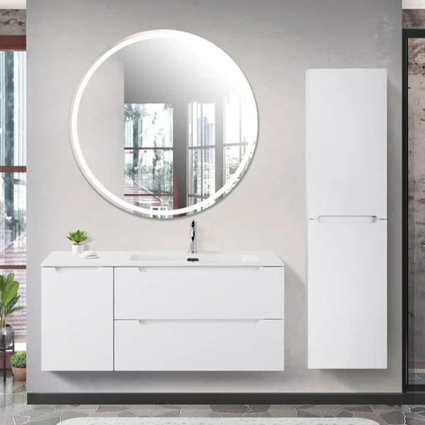 Мебель для ванной комнаты BelBagno Etna 120 R 2 ящика, дверца, bianco lucido