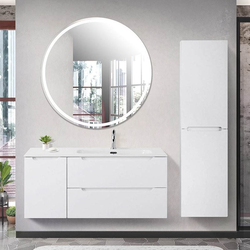 Мебель для ванной комнаты BelBagno Etna 120 R 2 ящика, дверца, bianco lucido