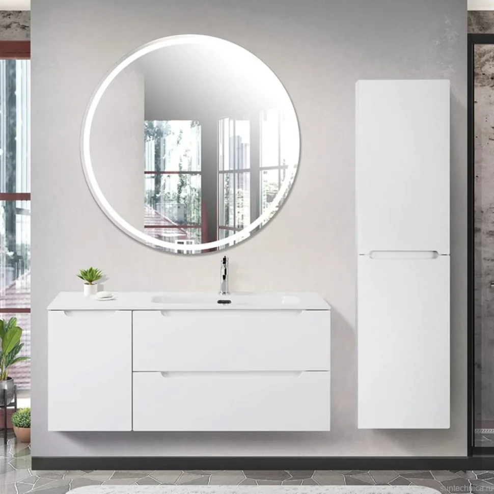 Мебель для ванной комнаты BelBagno Etna 120 R 2 ящика, дверца, bianco lucido