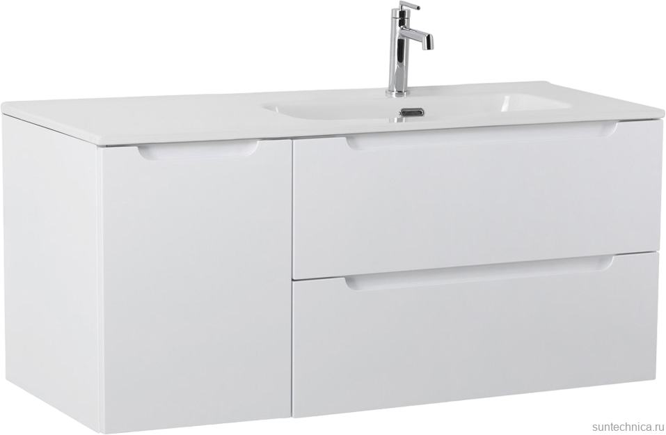 Мебель для ванной комнаты BelBagno Etna 120 R 2 ящика, дверца, bianco lucido