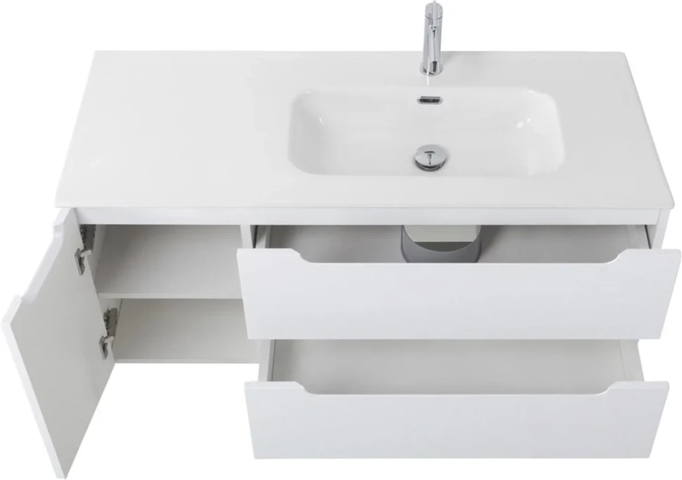 Мебель для ванной комнаты BelBagno Etna 120 R 2 ящика, дверца, bianco lucido