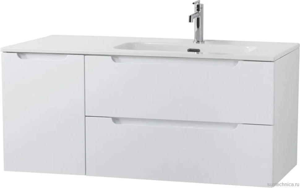 Мебель для ванной комнаты BelBagno Etna 120 R 2 ящика, дверца, bianco lucido