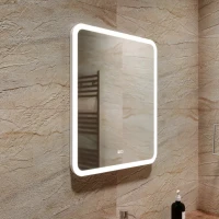 Зеркало MIXLINE "Стив-2" 600*700 (ШВ) сенсорный выключатель, светодиодная подсветка + подогрев Зеркало MIXLINE "Стив-2" 600*700 (ШВ) сенсорный выключатель, светодиодная подсветка + подогрев