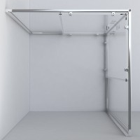 Душевой уголок Vincea Garda VSS-1G1212CL 120x120, профиль хром, стекло прозрачное