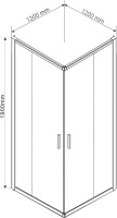 Душевой уголок Vincea Garda VSS-1G1212CL 120x120, профиль хром, стекло прозрачное