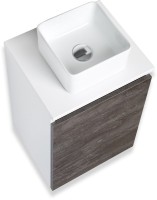 Тумба с раковиной Runo Бари 40 железный камень, раковина Uno 25