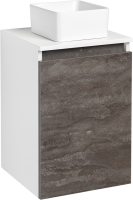 Тумба с раковиной Runo Бари 40 железный камень, раковина Uno 25