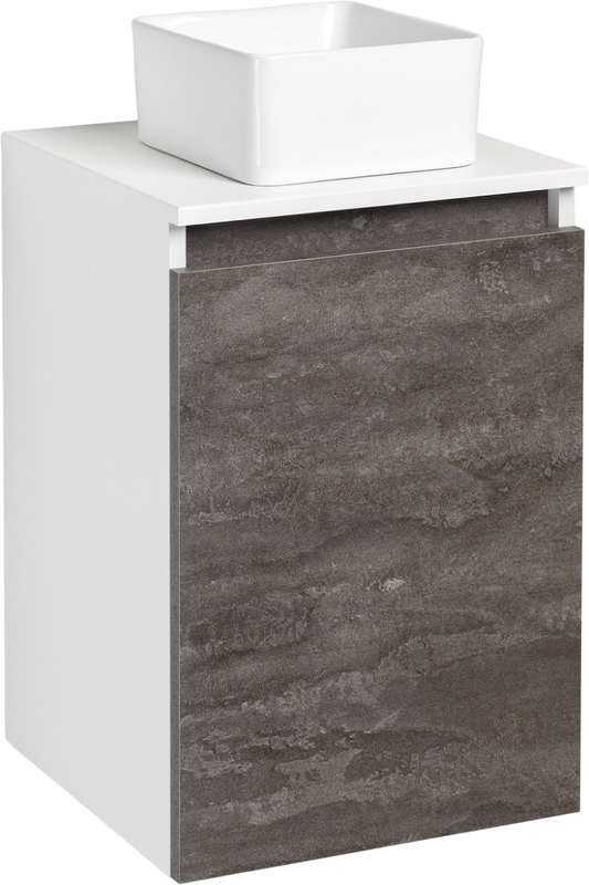 Тумба с раковиной Runo Бари 40 железный камень, раковина Uno 25