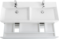 Мебель для ванной комнаты Cezares Molveno 46 120 bianco ghiaccio, с раковиной Cezares CZR-MIL-120-2-LVB