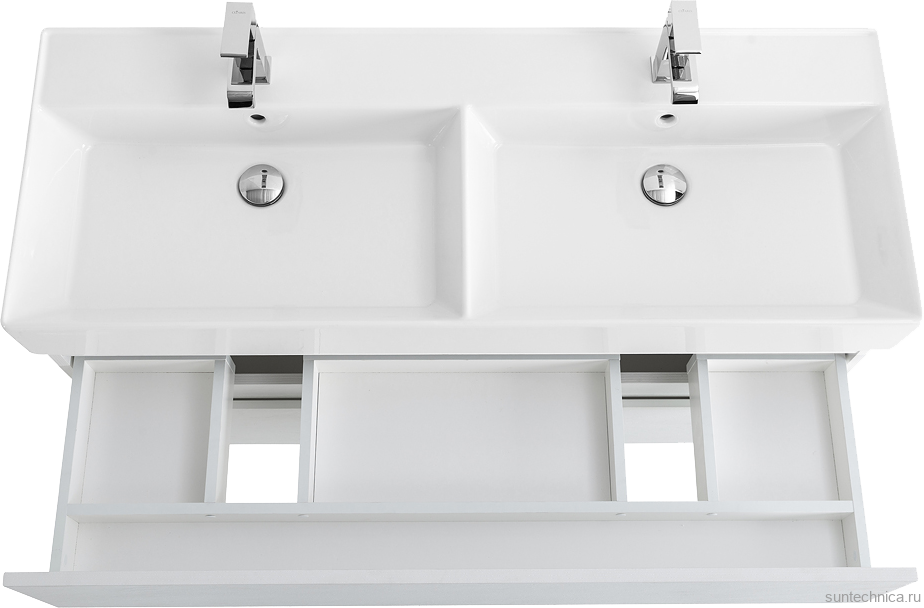 Мебель для ванной комнаты Cezares Molveno 46 120 bianco ghiaccio, с раковиной Cezares CZR-MIL-120-2-LVB