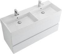 Мебель для ванной комнаты Cezares Molveno 46 120 bianco ghiaccio, с раковиной Cezares CZR-MIL-120-2-LVB