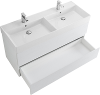 Мебель для ванной комнаты Cezares Molveno 46 120 bianco ghiaccio, с раковиной Cezares CZR-MIL-120-2-LVB