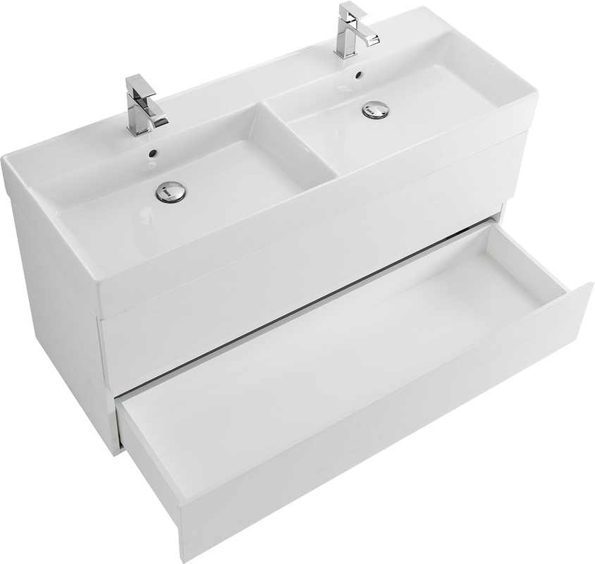 Мебель для ванной комнаты Cezares Molveno 46 120 bianco ghiaccio, с раковиной Cezares CZR-MIL-120-2-LVB