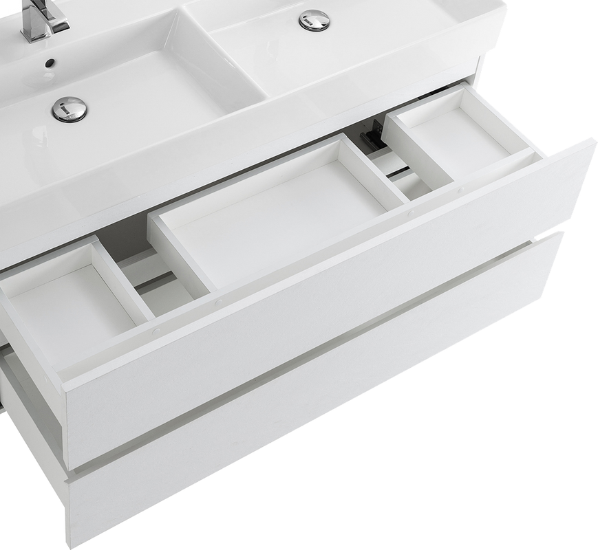Мебель для ванной комнаты Cezares Molveno 46 120 bianco ghiaccio, с раковиной Cezares CZR-MIL-120-2-LVB