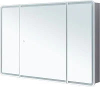 Зеркало-шкаф Aquanet Оптима 120х80 LED с подсветкой, белый
