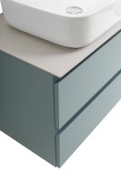 Тумба под раковину со столешницей BelBagno Kraft 70 подвесная, матовая голубая, столешница kep-70-bo