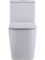 Унитаз-моноблок напольный SantiLine SL-5024 безободковый, с микролифтом, белый