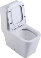 Унитаз-моноблок напольный SantiLine SL-5024 безободковый, с микролифтом, белый