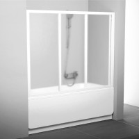 Шторка на ванну Ravak Supernova AVDP3-150 Grape, профиль белый