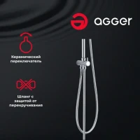Душевая стойка Agger Breeze A0193500 хром Душевая стойка Agger Breeze A0193500 хром