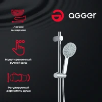 Душевая стойка Agger Breeze A0193500 хром Душевая стойка Agger Breeze A0193500 хром
