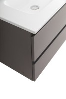 Тумба с раковиной BelBagno Kraft 60 подвесная, матовая темно-серая, раковина bb600etl