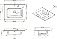 Тумба с раковиной BelBagno Kraft 60 подвесная, матовая темно-серая, раковина bb600etl